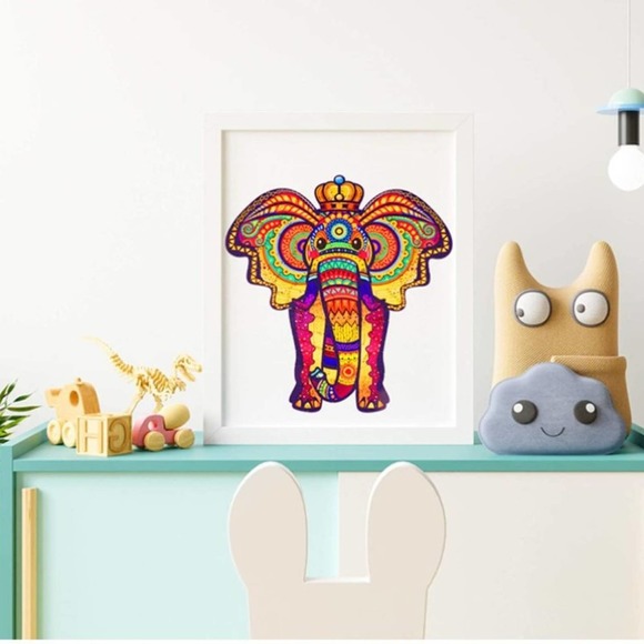 Wooden Puzzle - Elephant - Picture 6 of 7